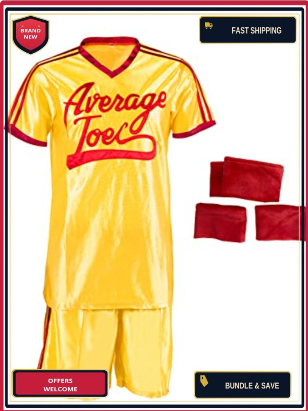 Satin Dodgeball Jersey Shorts Set Halloween Cosplay Costume